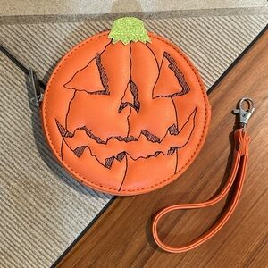 Orange Pumpkin Kult by Love Pain & Stitches Wristlet